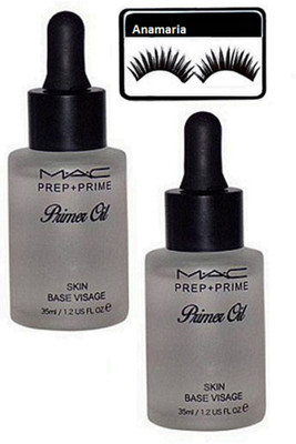 anamaria Eyelashes & Mac Prep+Prime Primer Oil (Pack Of 2)(Set of 3)