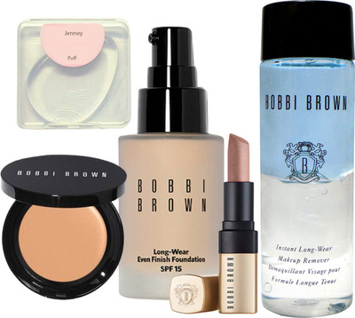 

jenney Silicon Puff & Bobbi Brown Foundation & Makeup Remover & Lipstick & Concealer(Set of 5)