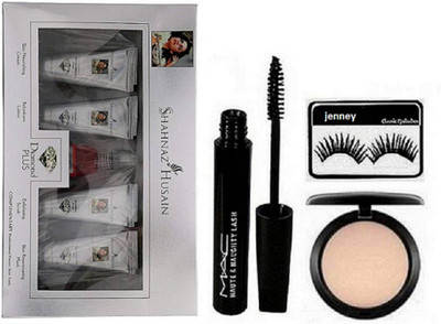 

jenney Eyelashes, Haute & Naughty Mascara, Studio fix Compact, Diamond Plus Facial Kit(Set of 4)