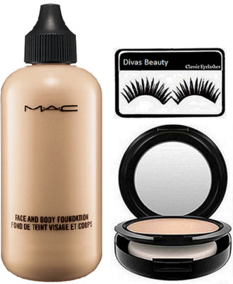 

Divas Beauty Eyelashes&compact&face and body foundation(Set of 3)