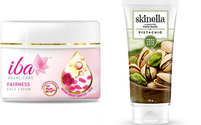 

iba halal Fairness Cream and PISTACHIO ILLUMINATING FACE MASK combo(Set of 2)