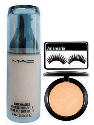 

anamaria Eyelashes & Mac Match Master Foundation With Compact(Set of 3)
