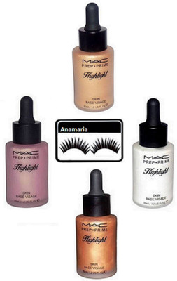 

anamaria Eyelashes & Mac Prep+Prime Highlight (Pack of 4)(Set of 5)