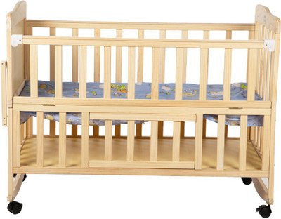 

MeeMee Rocking Wooden Baby Cot Cot(Blue)