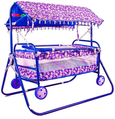 

Avani Baby Cradle Cot Cum Stroller Blue Cradle(Blue)