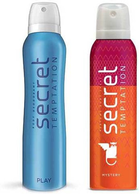 

Secret Temptation Mystery and Play 150 ML each Deodorant Spray - For Women(300 ml, Pack of 2)