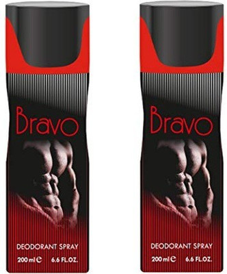 

ramsons BRAVO Body Spray - For Men & Women(400 ml, Pack of 2)