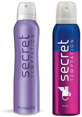 

Secret Temptation Play and Romance 150 ML each Deodorant Spray - For Women(300 ml, Pack of 2)
