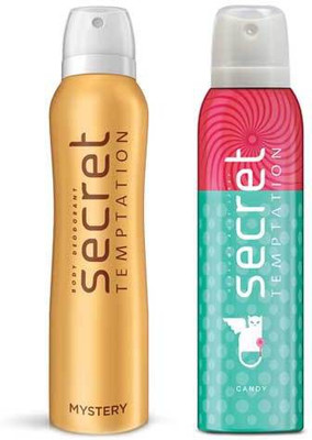 

Secret Temptation Candy and Mystery 150 ML each Deodorant Spray - For Women(300 ml, Pack of 2)