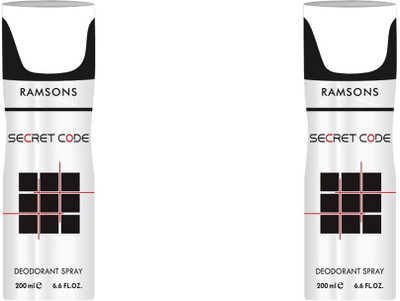 

ramsons SECRET CODE Body Spray - For Men & Women(400 ml, Pack of 2)