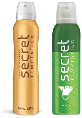 

Secret Temptation Mystery and Affair 150 ML each Deodorant Spray - For Women(300 ml, Pack of 2)