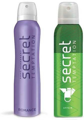 

Secret Temptation Affair and Romance 150 ML each Deodorant Spray - For Women(300 ml, Pack of 2)