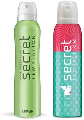 

Secret Temptation Affair and Candy 150 ML each Deodorant Spray - For Women(300 ml, Pack of 2)