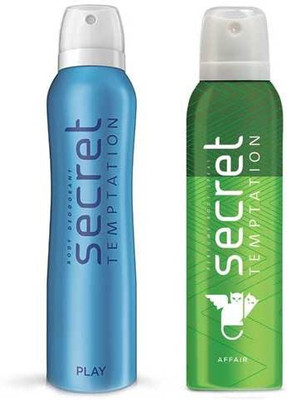 

Secret Temptation Affair and Play 150 ML each Deodorant Spray - For Women(300 ml, Pack of 2)