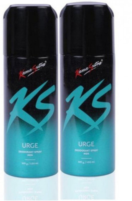 

ks Kama Sutra Urge Deodorant Spray Body Spray - For Men & Women(300 ml, Pack of 2)