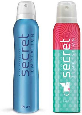 

Secret Temptation Candy and Play 150 ML each Deodorant Spray - For Women(300 ml, Pack of 2)