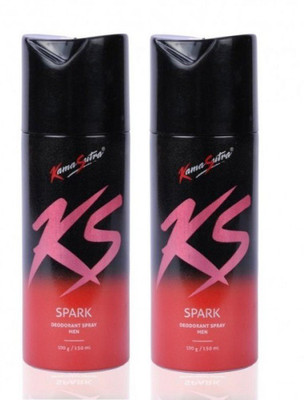 

ks KAMA SUTRA SAPRK DEO Body Spray - For Men & Women(150 ml, Pack of 2)