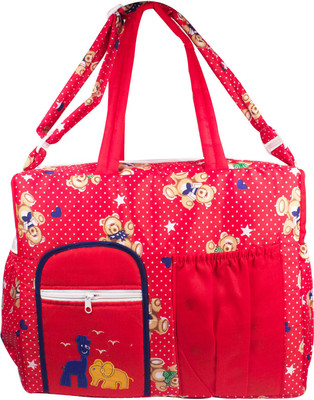 

Ole Baby Cute Buny Mother Diaper Bag Pure Cotton Baby Bag/Nappy Bag/Diaper Tote Diaper Bag(Red)