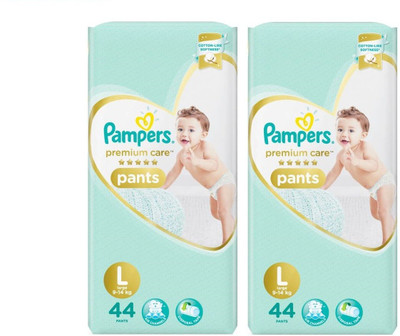 

Pampers Premium Care L 44+44 Pants Diaper - L(2 Pieces)