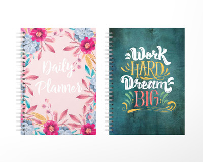 Lauret Blanc A5 Daily Planner and Organizer A5 Planner/Organizer Ruled 160 Pages(Multicolor, Pack of 2)