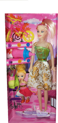 

TALKING GANESHA Beautiful Doll With Baby, Bicycle, Dress & Sipper - Multicolor Model 2(Multicolor)