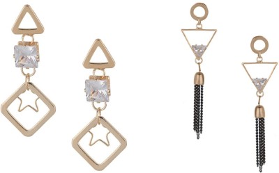 Efulgenz Combo Earrings Crystal Alloy Earring Set