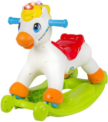 

Smartcraft Rocking Horse , Musical Educational Rocking Horse with Ride On Rollers Learn Abc's, Shapes & Numbers Cart Battery Operated Ride On(Multicolor)