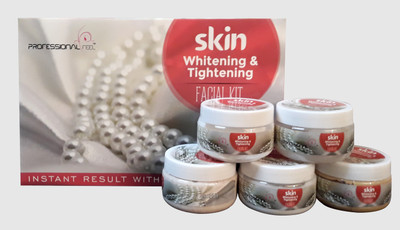 

Professional feel Skin Whitening & Tightening Facial Kit, Way To Use Facial Kit, Fairness, Whitening Skin, Skin Glow Instant Result Without Damage Skin, Facial for all type skin (Set of 5) 820 g(Set of 5)