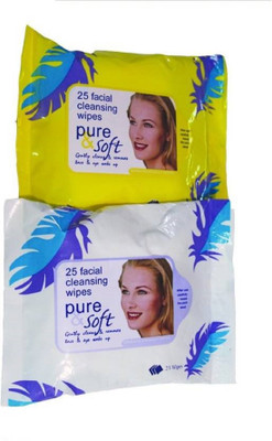 

Glamzone Soft Facial Face Skin Cleaning Wet Tissue Wipes (MultiFlavour) (Pack of 2)(Pack of 50)