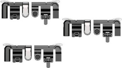 

FU4 Set Of 3 PUBG Sensitive Shoot/Aim Buttons L1 R1 Trigger Mobile Game Controller Gaming Accessory Kit(Black, For iOS, Android)