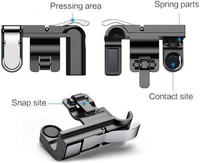

Buy Genuine PUBG Mobile Game Controller Sensitive Trigger for Fortnite Survival, Auxiliary Shoot and Aim Joysticks for 4.5- 6.5-inch Android iOS - 1 Pair Gaming Accessory Kit(Black, For Android, iOS)