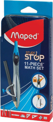 Maped 195211 study stop 11 piece math set Geometry Box(Multicolor)