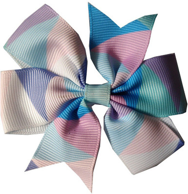 

craft maniacs Blue abstract pattern sailor bow Hair Pin, Back Pin(Blue)