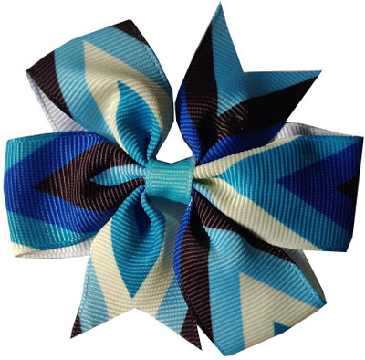 

craft maniacs Dark blue abstract pattern sailor bow Hair Pin(Blue)
