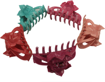 

AVMART Trendy Colorful Hair Clutches for Girls & Women (Pack of 5) Hair Claw(Multicolor)