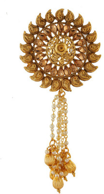 

Anuradha Art Jewellery Hair Brooch Bun Clip(Gold)