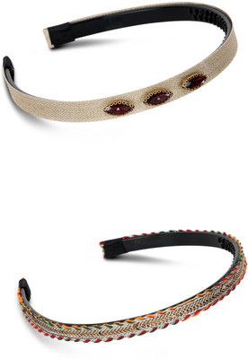 

STREEMAYA Hair Bands For Girls Combo of 2 (5-15 Years) Hair Band(Multicolor)