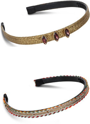 

STREEMAYA Hair Bands For Girls Combo of 2 (5-15 Years) Hair Band(Multicolor)