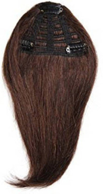 

PELO Human Natural Fringe Extension For Girls And Women, Dark Brown, Pack of 1 Hair Extension