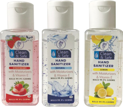 

Clean & Safe Hand Sanitizer 50 ml(50 ml, Bottle, Pack of 3)