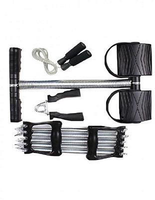 

EMM EMM 4 Way Family Gym Set (Chest Expander+Tummy Trimmer+Hand Gripper+Skipping Rope) Gym & Fitness Kit