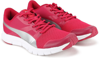 

Puma Boys & Girls Lace Running Shoes(Pink, Silver