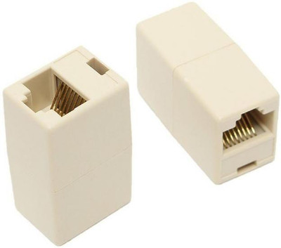 

TECH-X RJ45 8P8C Female to Female Lan Cable Coupler Connector Pack of 2 Lan Adapter(0 Mbps)