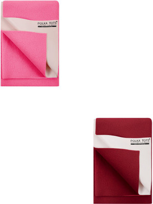 

Polka Tots Velvet Baby Bed Protecting Mat(Pink, Maroon, Maroon;pink