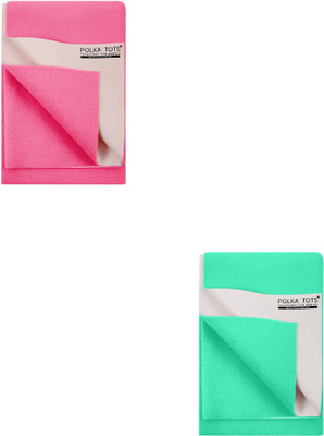 

Polka Tots Velvet Baby Bed Protecting Mat(Pink, Green, Green;pink