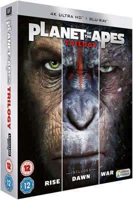 

Planet of the Apes Trilogy - Rise of the Planet of the Apes + Dawn of the Planet of the Apes + War for the Planet of the Apes (4K UHD + HD) (6-Disc Box Set) (Slipcase Packaging) (Fully Packaged Import)(4K(UHD) Blu-ray English)