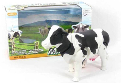

DD RETAIL Walking Musical Milk Cow Toys For Kids (Multicolor)(Black, White)