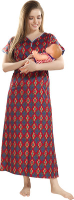 AV2 Women Maternity/Nursing Nighty(Multicolor) Flipkart