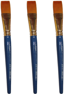 Maped Colour Peps Synthetic Flat Paint Brush - 3 Pieces (Size 12) - 867714(Blue)