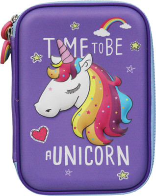 

Toys Factory pouch003 Animated Art Polyester Pencil Box(Set of 1, Purple)
